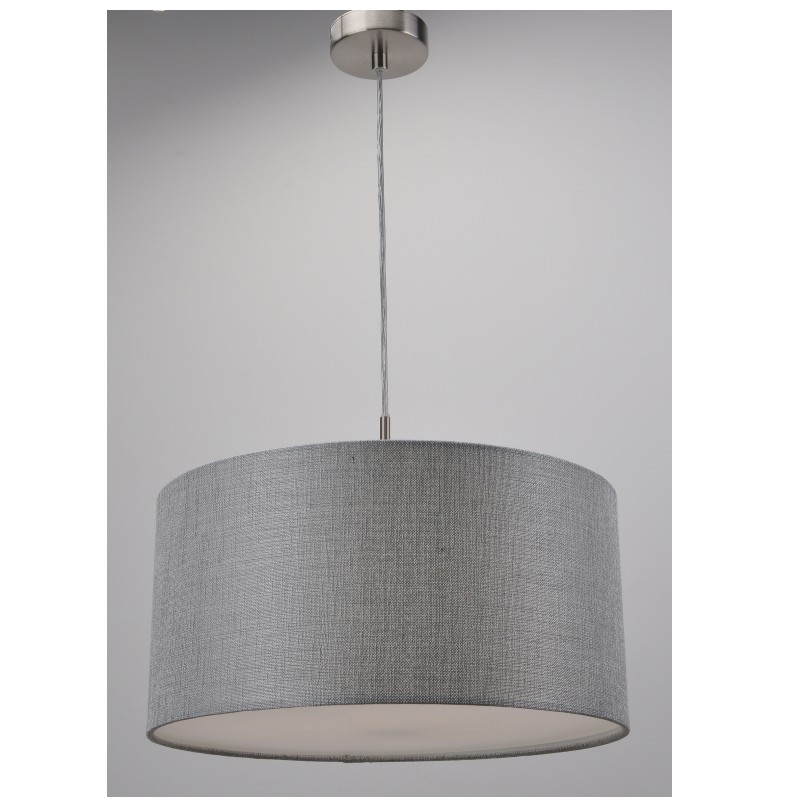 lampada a sospensione dal design moderno con paralume in lino