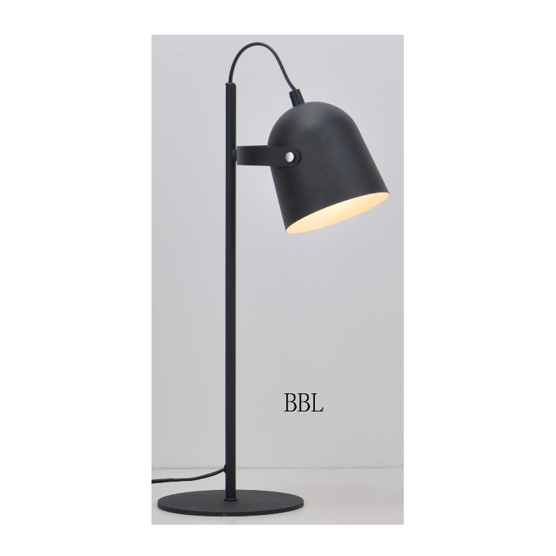 Lampada da tavolo con paralume in metallo e funzione di regolazione dello schermo, base piatta