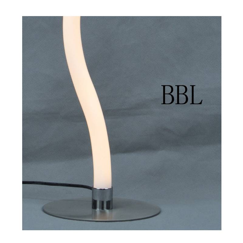 Lampada da tavolo a LED con tubo acrilico a forma d'onda