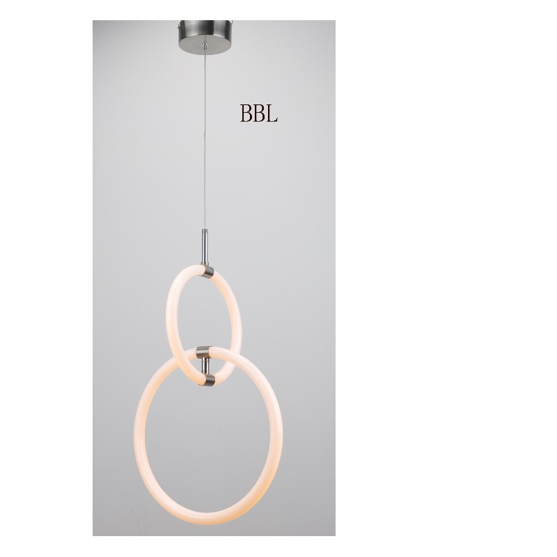 Lampada a sospensione LED con anello circolare acrilico rotabile