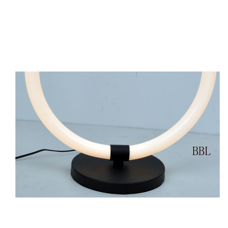Lampada da tavolo a LED con anello circolare acrilico
