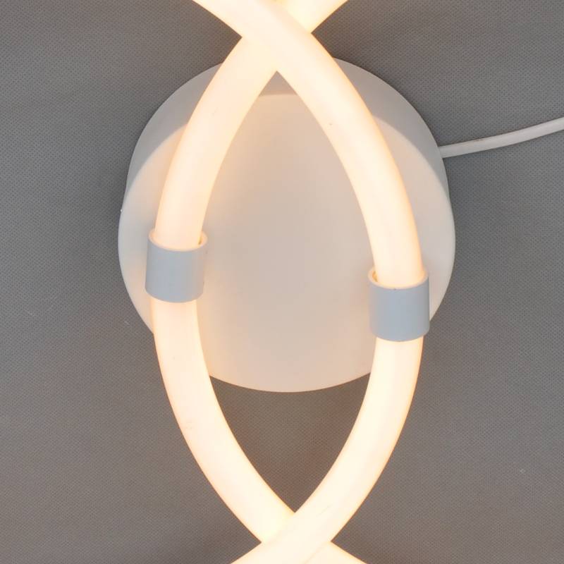 Lampada da soffitto a LED con tubo acrilico a doppia C più grande