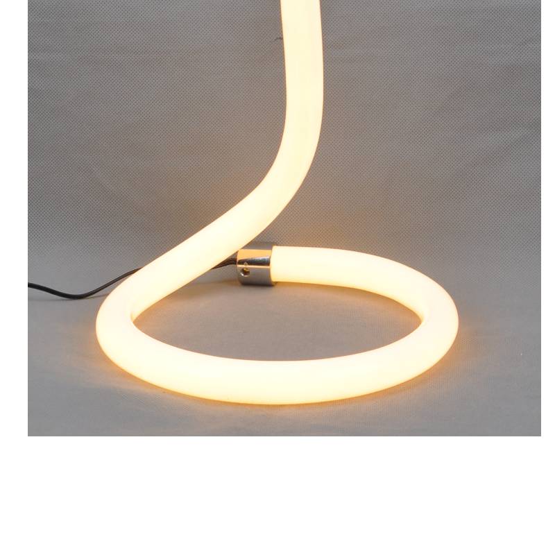 Lampada da tavolo a LED con tubo acrilico e senza ombra