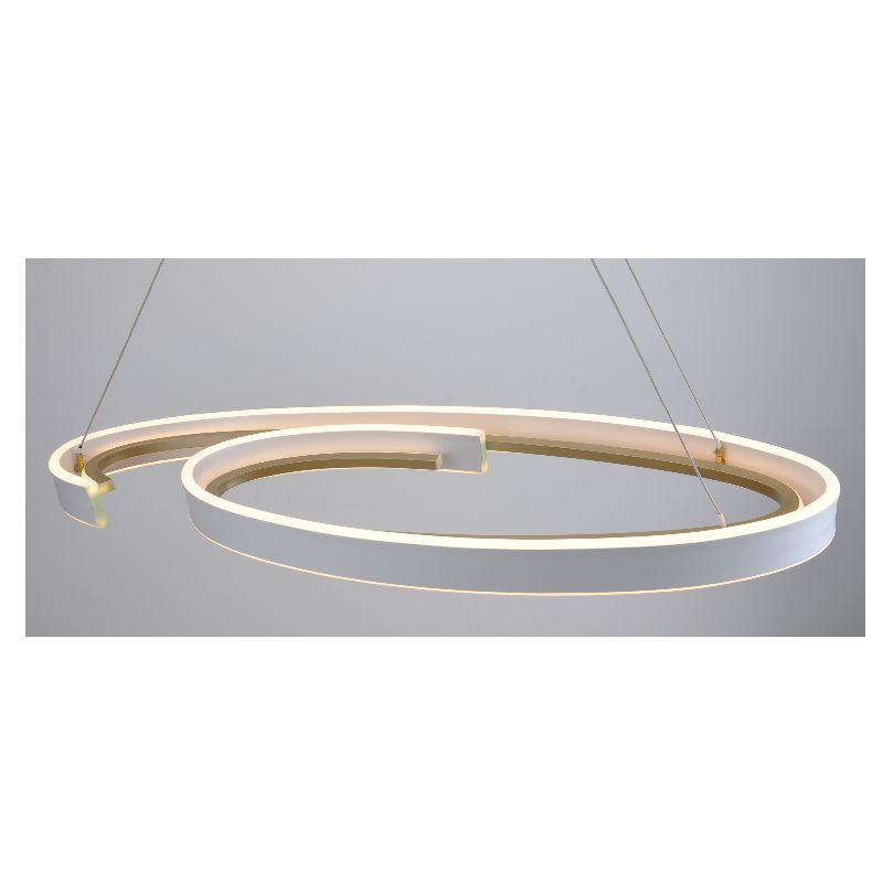 Lampada a sospensione LED con forma di binario, luce su e giù