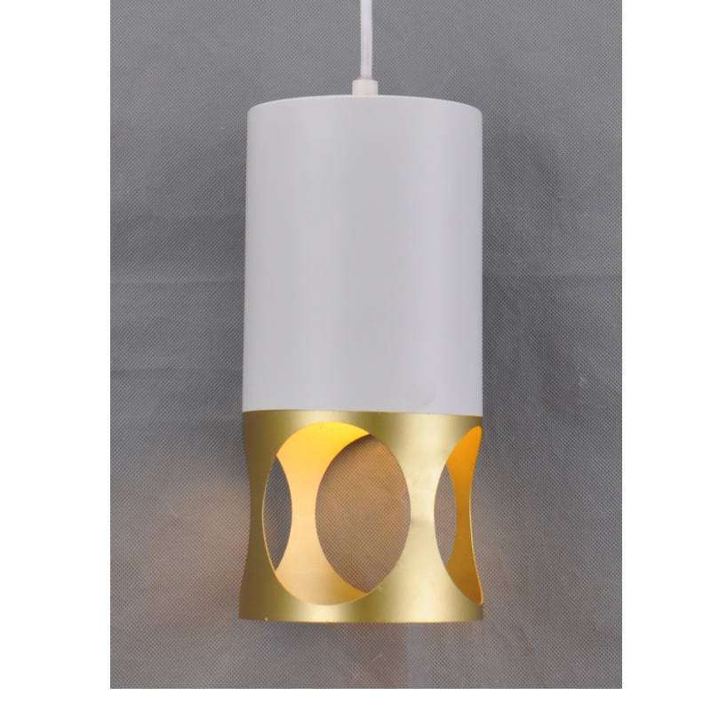 Moderna lampada a sospensione-1 con ombra di oro bianco +