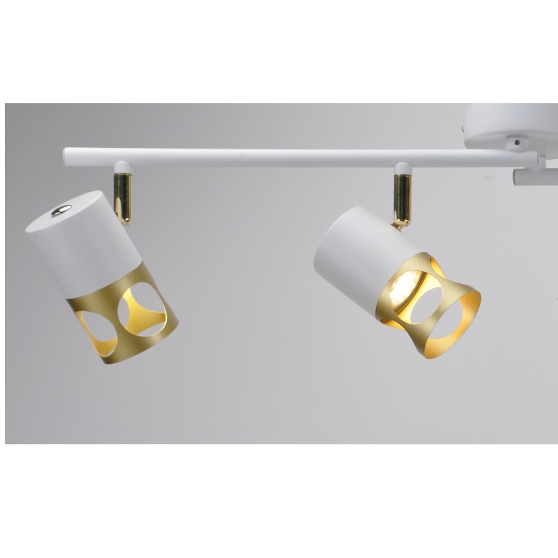 Moderno spot light-4 con bianco + oro metallo ombra, può regolare la direzione
